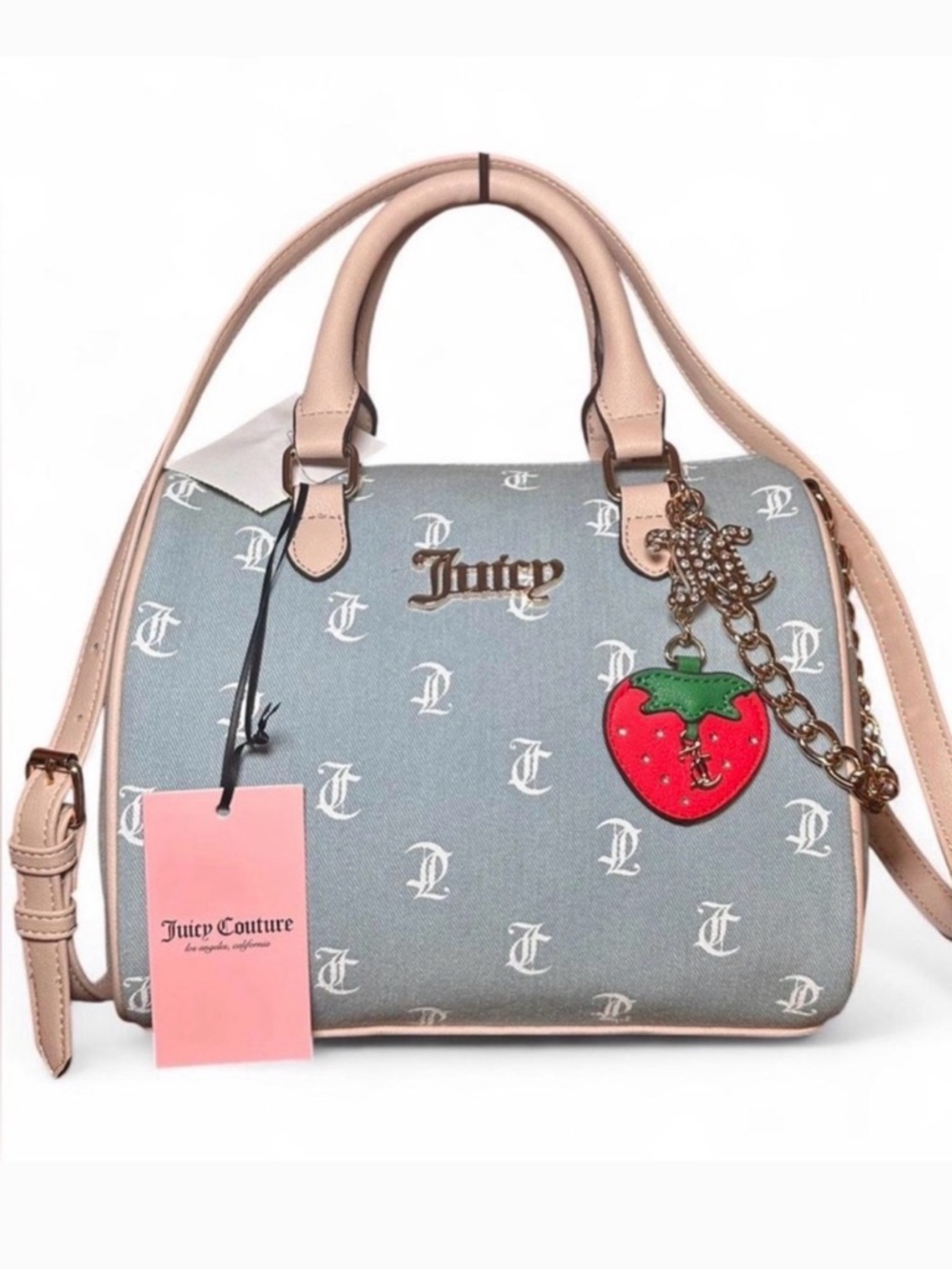 Juicy Couture ‘Denim Days’ Satchel with Strawberry Charm